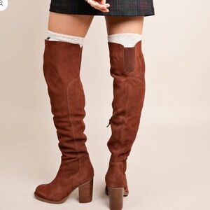 Kelsi Dagger Suede Leather Over the Knee Heels Boots Women’s 8.5